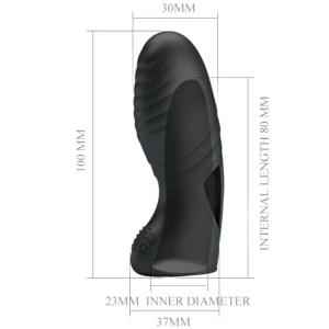 PRETTY LOVE - ALAN VIBRATEUR DE DOIGTS EN SILICONE NOIR